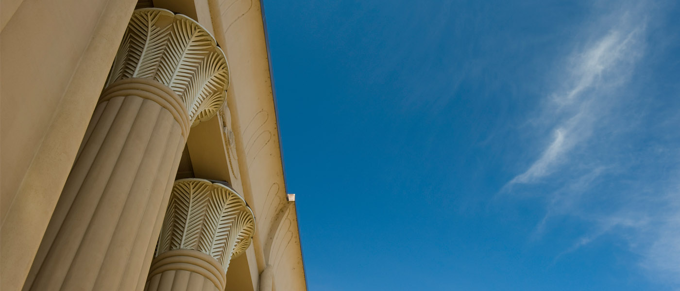 Detail from corner of Egyptian Building